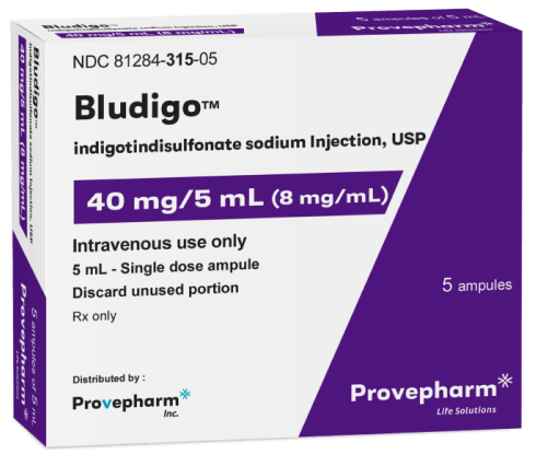 Bludigo inside the Provepharm's box packaging
