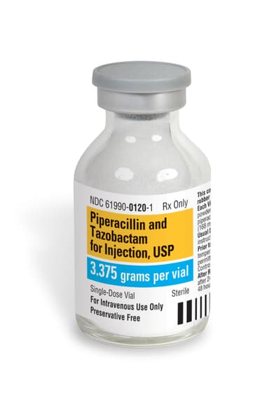 piperacilin and tazobactam 3.375 vial